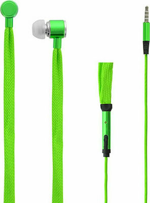 Lamtech Shoelace In-ear Handsfree με Βύσμα 3.5mm Πράσινο