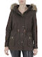 Splendid Lang Damen Parka Jacke für Winter Khaki