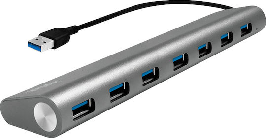 LogiLink USB 3.0 7 Port Hub with USB-A Connection Silver (UA0308)