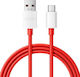 OnePlus Regular USB 2.0 Cable USB-C male - USB-A male Κόκκινο 1m (235390)