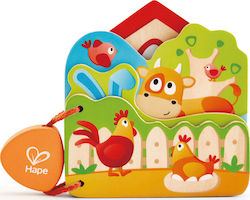 Hape Aktivitätsbuch Baby's Farm Animal Book aus Holz für 10++ Monate