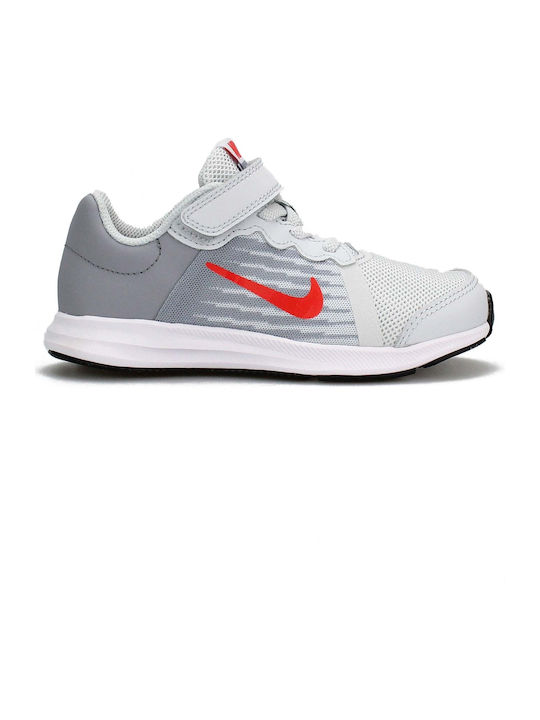 Downshifter Downshifter 8 Kids Sports Shoes Running with Hoop & Loop Closure Platinum / Habanero Red