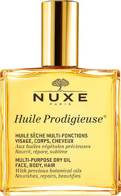 Nuxe Huile Prodigieuse Multi-Purpose Organic and Dry Monoi Oil for Face, Hair, and Body 100ml