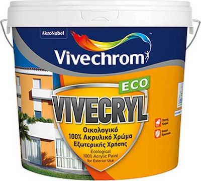 Vivechrom Vivecryl Eco Plastic Vopsea Acrilic Ecologic pentru Utilizare Extern 3lt