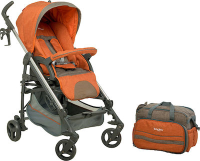 Bebe Stars Gabi Adjustable Baby Stroller Suitable for Newborn Orange 9.7kg