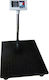 Crauss Electronic Platform Scale with Column with Weighing Capacity of 1000kg and Division 500gr