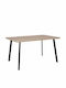 Tisch Küche Holz mit Metallgestell Sonoma 140x80x76cm
