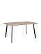 Table Kitchen Wooden with Metal Frame Sonoma 140x80x76cm