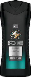 Axe Collision Leather & Cookies Scent Βath Wash for Men for Hair , Face & Body 400ml