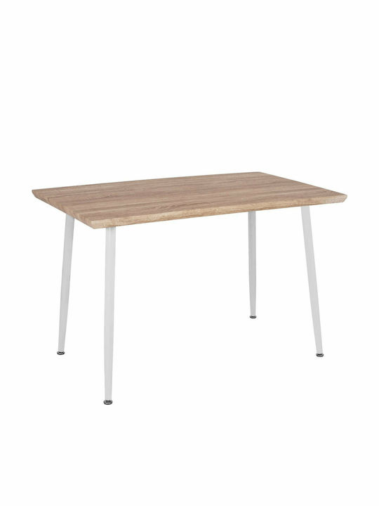 Table Kitchen Wooden with Metal Frame Sonoma 120x70x76cm