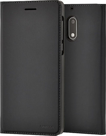 Nokia Slim Flip Cover Book Piele artificială Negru (Nokia 5.1)