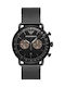 Emporio Armani Watch Chronograph Battery with Black Metal Bracelet