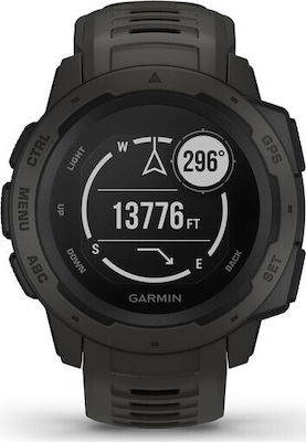 Garmin Instinct 45mm Waterproof Smartwatch with Heart Rate Monitor (Graphite)