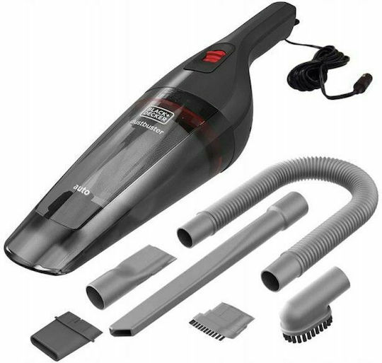 Black & Decker Σκουπάκι Αυτοκινήτου με Καλώδιο Αναπτήρα 12V 9W Grey / Red