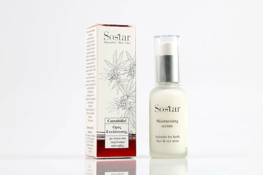Sostar Cannabidiol Moisturizing & Anti-aging Serum Face with Hyaluronic Acid for Nourishment 30ml