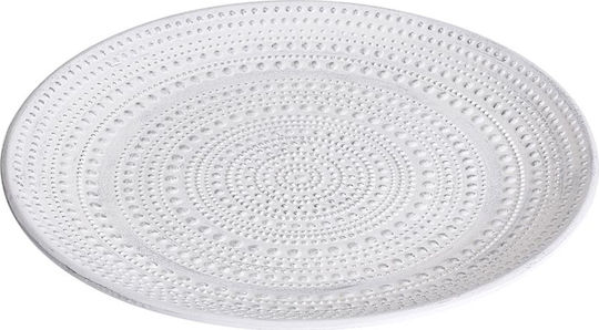 Zaros Wooden Decorative Platter White 50x50x4.2cm