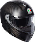 AGV Sportmodular Matt Carbon Κράνος Μηχανής Flip-Up 1340gr με Pinlock και Sunvisor