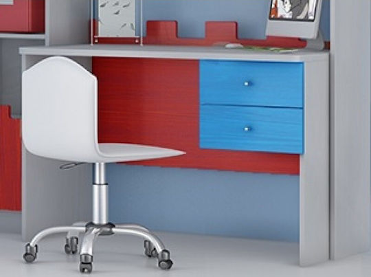 Castle 1 Kids Desk made of Solid Wood Gray 120x78x78cm