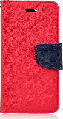 Fancy Synthetic Leather Wallet Red (iPhone XR)