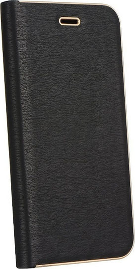 Forcell Vennus Luna Buchen Sie Synthetisches Leder Schwarz (Huawei P20 Lite)