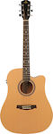 Prodipe Semi-acustic Chitară SD25 CEQ Dreadnought Chitare acustice cu decupaj Natural