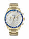 Boss Trophy Men's Watch 44mm Chronograph Battery with Gold Metal Bracelet
