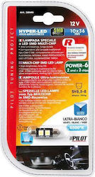 Lampa Lămpi Autoturismului Hyper-Led Power 6 C5W Canbus LED 6500K Alb rece 12V 1buc