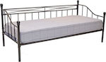 Audrey Κρεβάτι Μονό Μεταλλικό Καναπές / Με Τάβλες 90x200cm