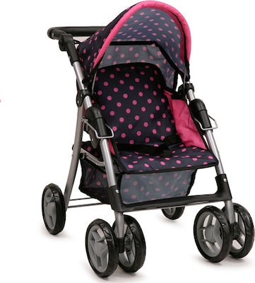 Cangaroo Doll Stroller Pinky Dots for 3+ Years Old 61 cm.