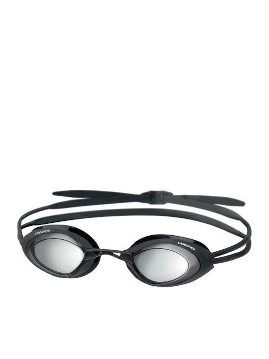 Head Stealth Racing Black/Smoke Swimming Goggles Adults with Anti-Fog Lenses Black 451034