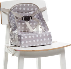 Baby to Love Fabric Booster Seat for Chair Easy Up Booster Stars Grey/White