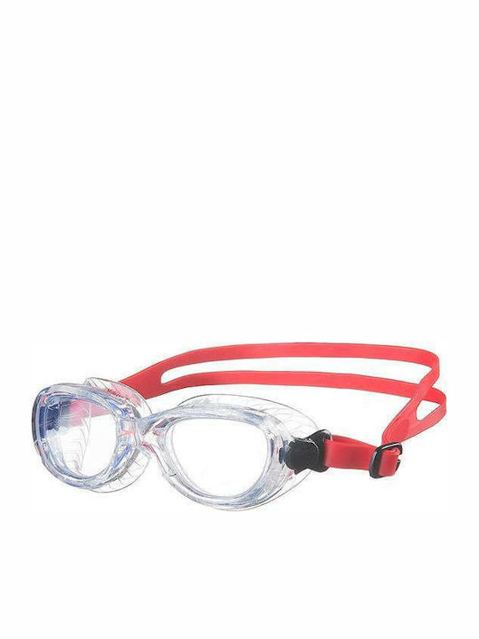 Speedo Futura Classic 10900-B991J Swimming Goggles Kids with Anti-Fog Lenses Transparent/Red Transparent 8-10900-B991