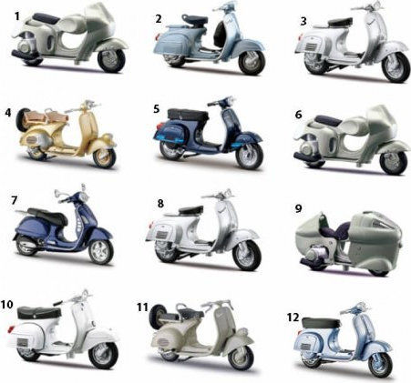 Maisto Μοτοσυκλέτα Vespa για 3+ Ετών (Διάφορα Σχέδια) 1τμχ