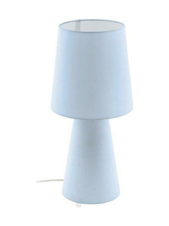 Eglo Carpara Fabric Table Lamp for Socket E27 with White Shade and Base