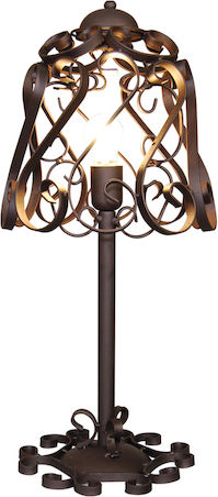 Home Lighting Μεταλλικό Πορτατίφ για Ντουί E27 με Χάλκινο Καπέλο και Βάση