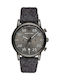 Emporio Armani Luigi Мъжки Часовник 43mm Хронограф На Батерия със Сива Текстилна Каишка