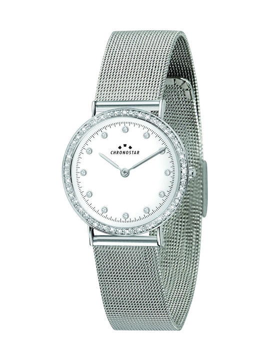 Chronostar Watch with Silver Metal Bracelet R3753252517