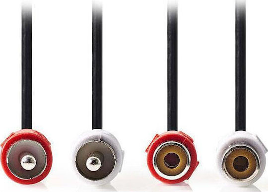 Nedis 2x Cable RCA male - 2x RCA female 2m (CAGP24205BK20)