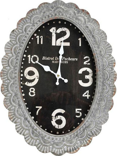 Espiel Antikes Wanduhr Metallisch Gray 36x47cm