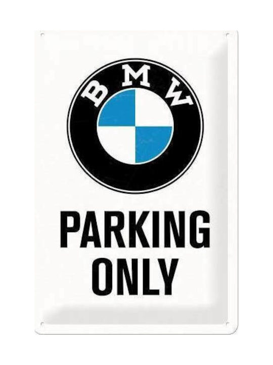 Nostalgic Art Unterschrift Wanddekoration aus Metallisch Bmw Parking Only