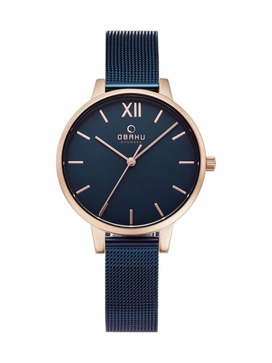 Obaku Liv Damen Uhr mit Blau Metallarmband