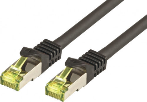 MCAB S/FTP Cat.7 (10Gbps) Καλώδιο Δικτύου Ethernet 1m Μαύρο