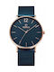 Obaku Watch Battery with Blue Metal Bracelet V197GXVLML