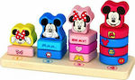 Tooky Toys Jucărie de Stivuit Πύργοι Στοίβαξης Mickey & Minnie din Lemn pentru 18++ Luni