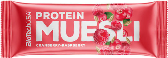Biotech USA Protein Muesli Μπάρα με 3gr Πρωτεΐνης & Γεύση Cranberry Raspberry 30gr