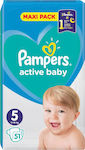 Pampers Active Baby Πάνες με Αυτοκόλλητο No. 5 για 11-16kg 51τμχ