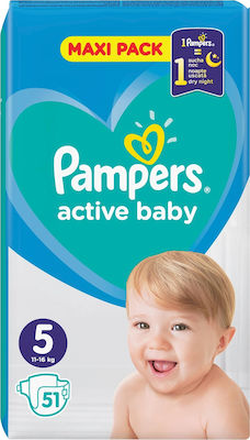 Pampers Tape Diapers Active Baby Active Baby No. 5 for 11-16 kgkg 51pcs