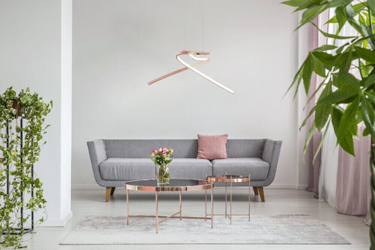 Eglo Palozza Висящо Осветително Тяло Розово злато 70.5x110x110см.