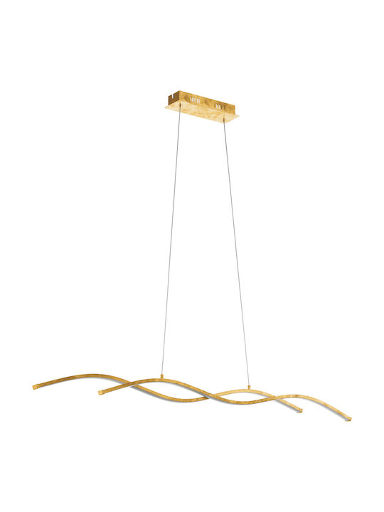 Eglo Miraflores Μοντέρνο Κρεμαστό Φωτιστικό Ράγα με Ενσωματωμένο LED σε Χρυσό Χρώμα