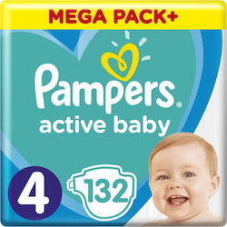 Pampers Tape Diapers Active Baby Active Baby No. 4 for 9-14 kgkg 132pcs